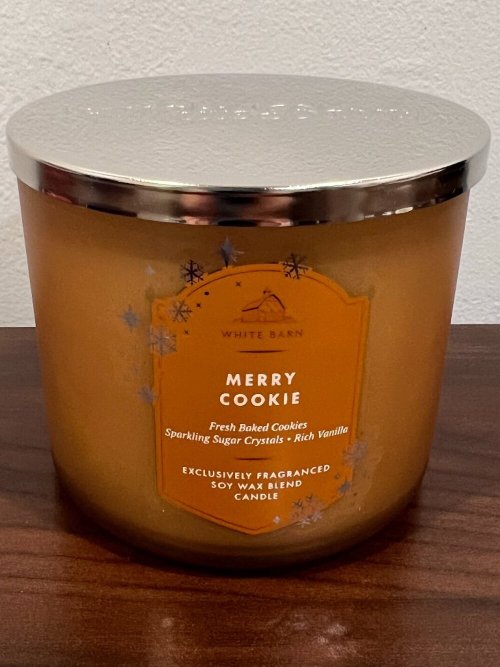 Bath & Body Works White Barn Merry Cookie 3-Wick Candle